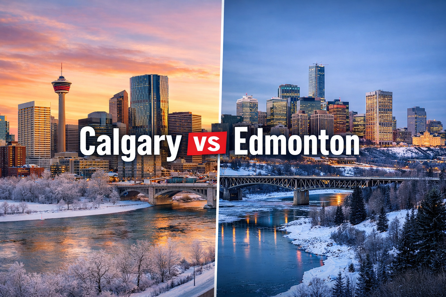 Calgary vs Edmonton: The Most Honest Comparison (Housing, Jobs, Lifestyle, and Real Numbers)
