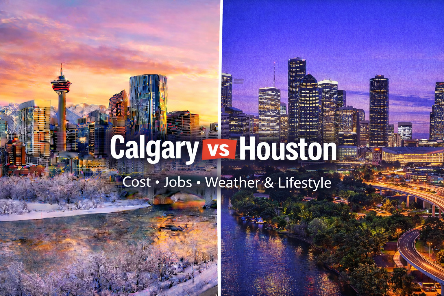 Calgary vs Houston: Cost of Living, Jobs, Weather, and Lifestyle