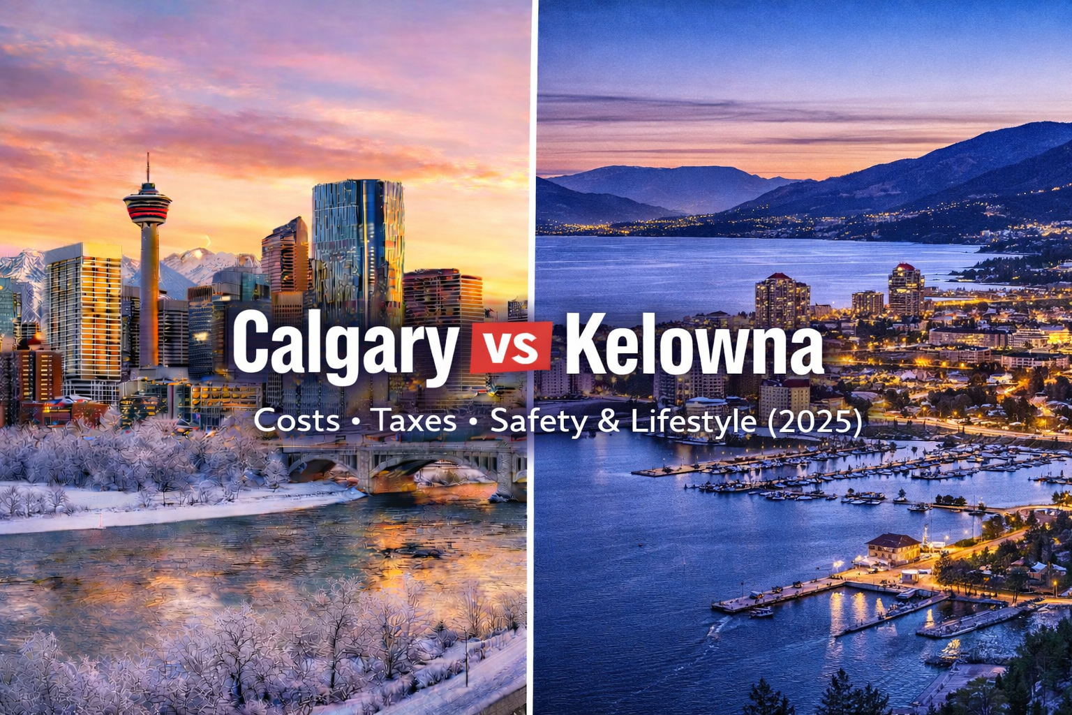 Calgary vs Kelowna: Cost of Living, Taxes, Safety, and Lifestyle