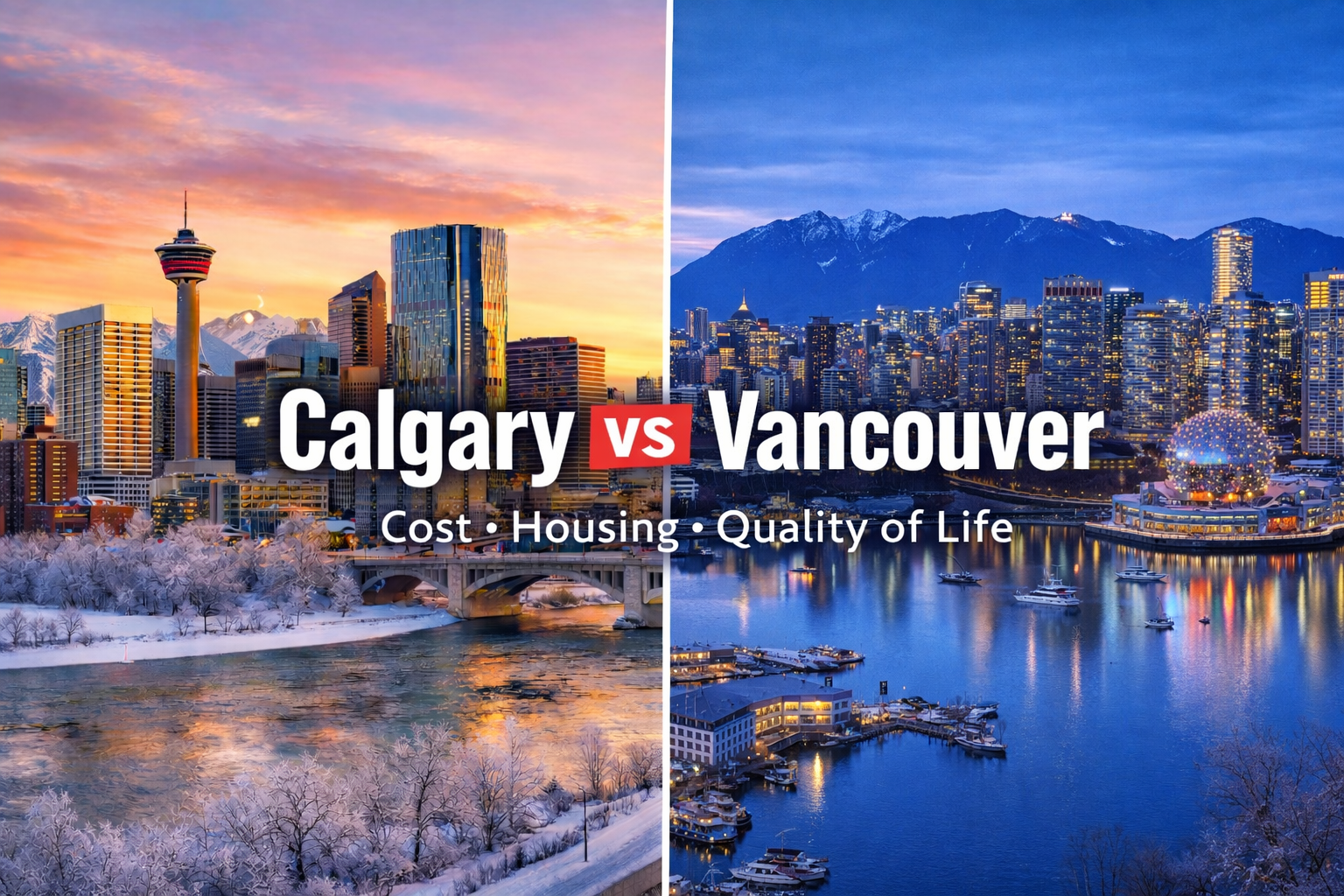 Calgary vs Vancouver: The Real-Data Comparison (Housing, Taxes, Safety, Quality of Life)